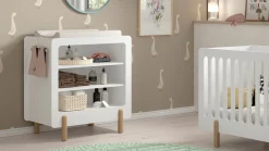 Outlet Vipack Babyledikant Smile met verzorgingstafel wit