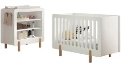 Outlet Vipack Babyledikant Smile met verzorgingstafel wit