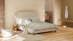 Hot B Bright Bed Amber - Linen touch beige