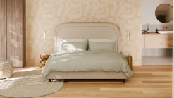 Hot B Bright Bed Amber - Linen touch beige