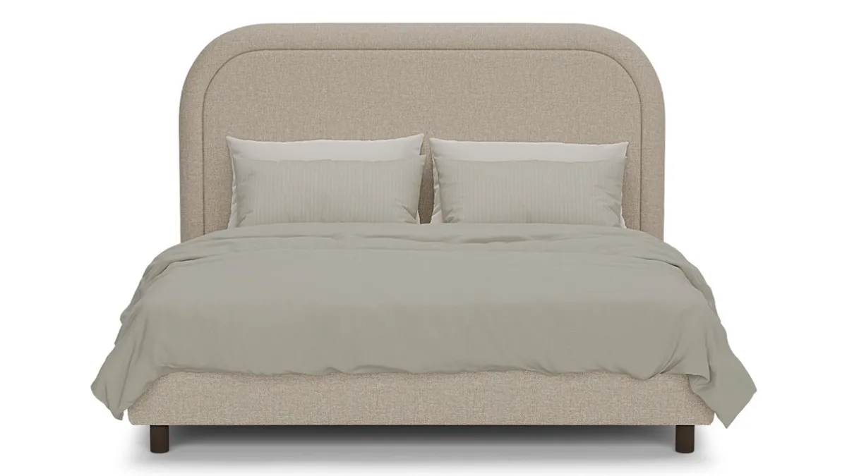 Hot B Bright Bed Amber - Linen touch beige