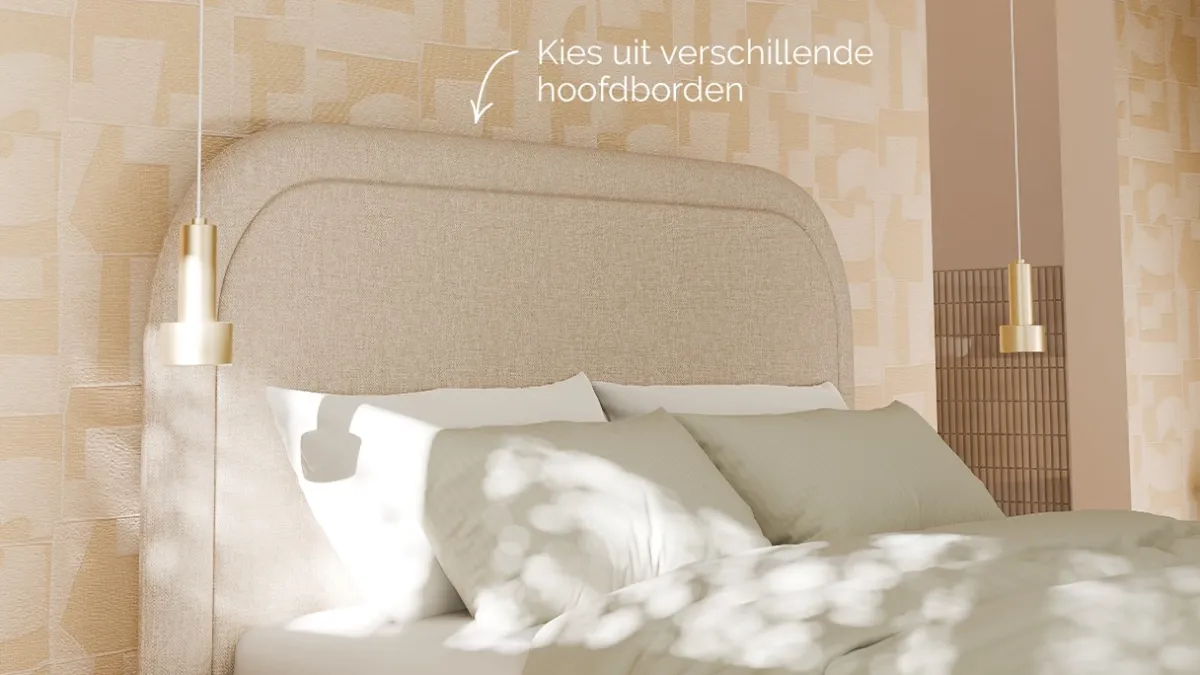 Hot B Bright Bed Amber - Linen touch beige