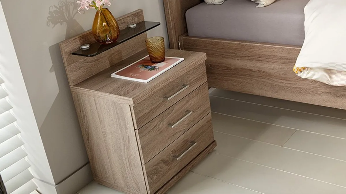 Sale B Bright Bed Bienne Tradi uitrijdbaar truffel eiken