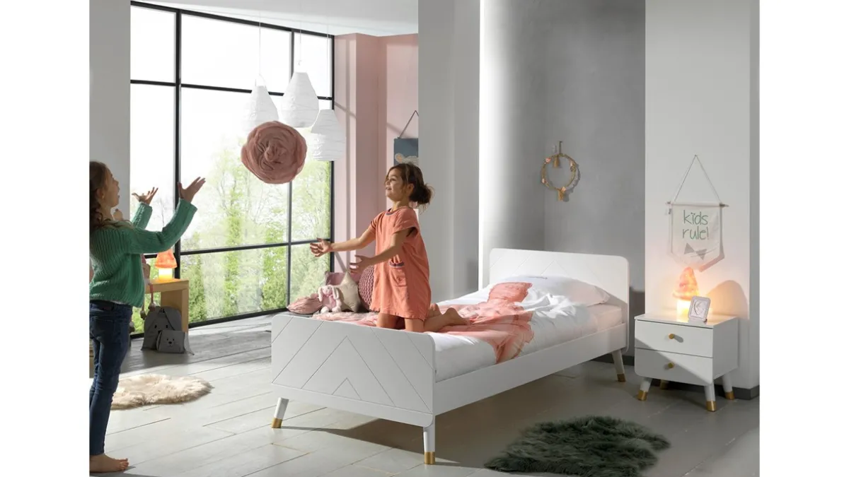 Discount Vipack Bed Billy met nachtkast wit