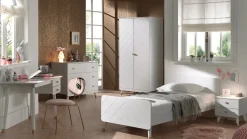 Best Vipack Bed Billy met nachtkast, bureau en commode 3 laden white