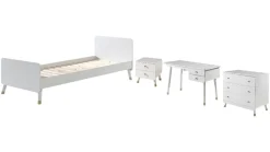 Best Vipack Bed Billy met nachtkast, bureau en commode 3 laden white