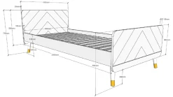 Clearance Vipack Bed Billy met nachtkast en bureau white