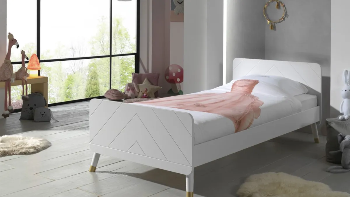 Clearance Vipack Bed Billy met nachtkast en bureau white