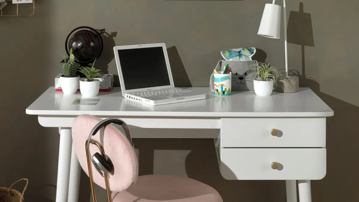 Clearance Vipack Bed Billy met nachtkast en bureau white