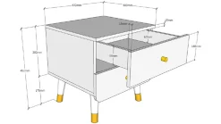 Clearance Vipack Bed Billy met nachtkast en bureau white