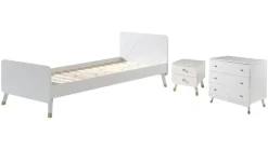 Best Vipack Bed Billy met nachtkast en commode 3 laden white