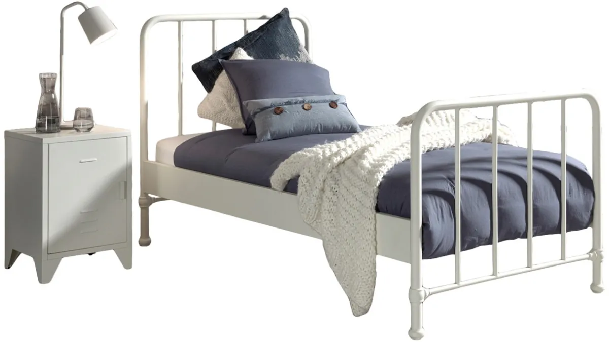 Sale Vipack Bed Bronxx met nachtkast white