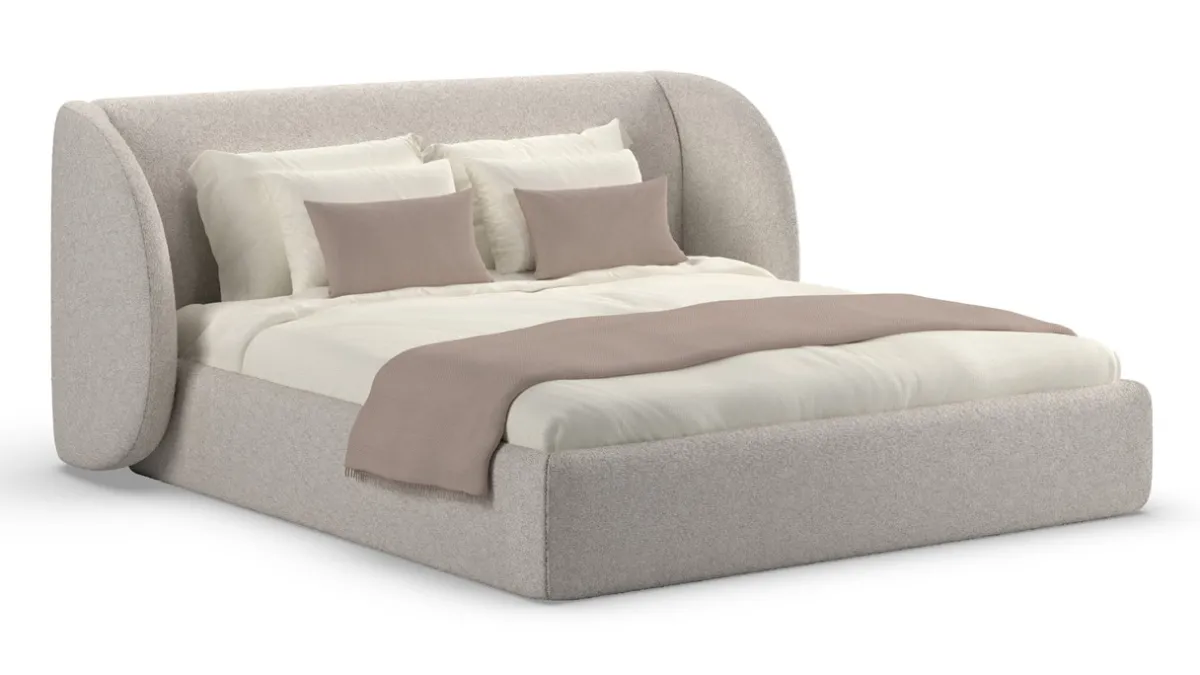 Outlet Karlsson Bed Cove - Fine bouclé light grey