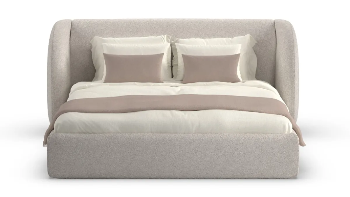 Outlet Karlsson Bed Cove - Fine bouclé light grey