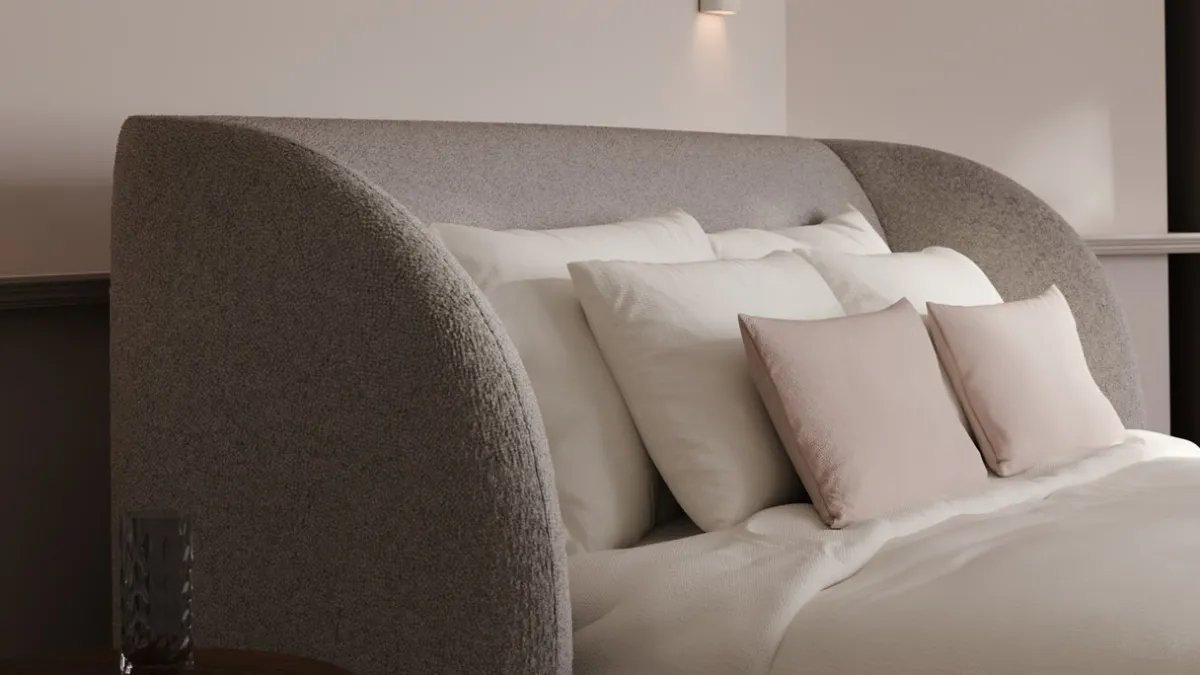 Outlet Karlsson Bed Cove - Fine bouclé light grey