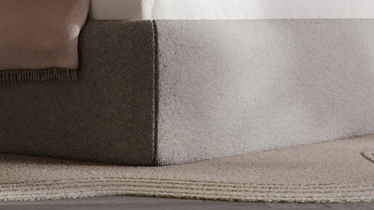 Outlet Karlsson Bed Cove - Fine bouclé light grey