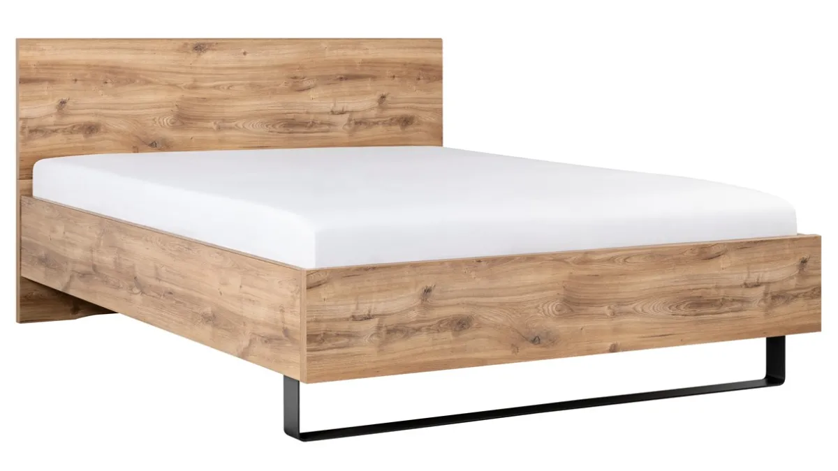 Discount B Bright Bed Craft met lattenbodems Bossflex 400 en Maxi Plus Pure matrassen eiken