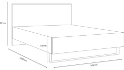 Discount B Bright Bed Craft met lattenbodems Bossflex 400 en Maxi Plus Pure matrassen eiken