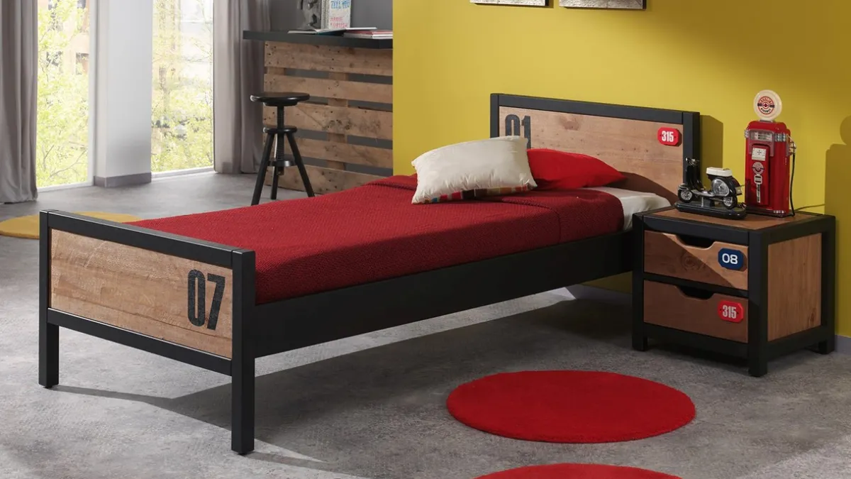 Best Vipack Bed Daan met nachtkast naturel