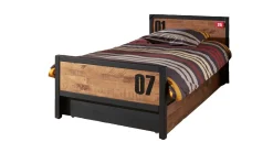 Vipack Bed Daan met slaaplade bruin/zwart