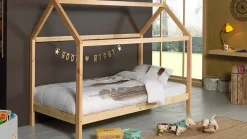 Online Vipack Bed Dallas met dak naturel