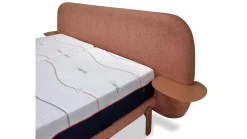 Discount M line Bed Element Lush met nachttafels en Cool Motion 2 matrassen powder