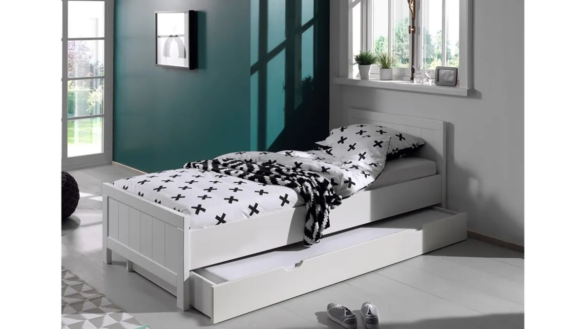 Sale Vipack Bed Erik met slaaplade wit