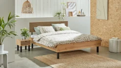 Clearance B Bright Bed Flint bianco eiken/grafiet
