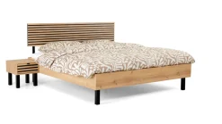 Clearance B Bright Bed Flint bianco eiken/grafiet