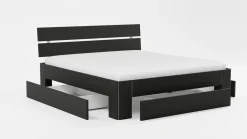 New B Bright Bed Fresh 500 met hoofdbord en 3 opbergladen zwart