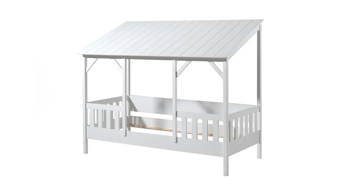 Clearance Vipack Bed HuisBed inclusief vensterbanken, heel dak en slaaplade wit