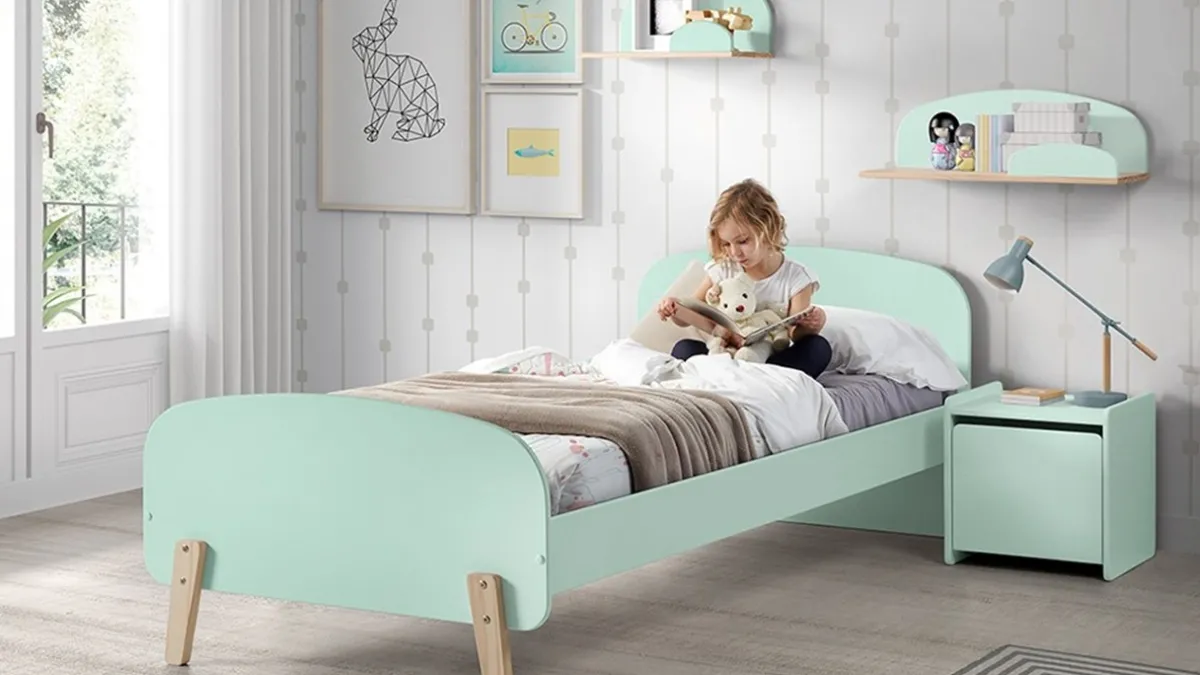 Best Vipack Bed Kiddy inclusief nachtkast mintgroen