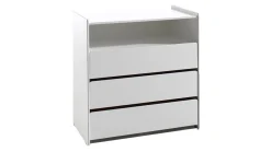 Outlet Vipack Bed Kiddy inclusief nachtkast en commode wit