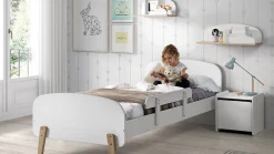 New Vipack Bed Kiddy inclusief nachtkast en uitvalbeveiliging wit