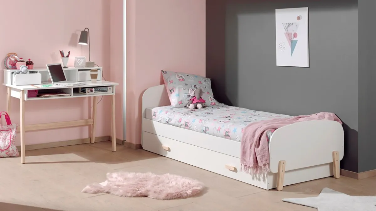 Best Vipack Bed Kiddy inclusief slaaplade en bureau wit