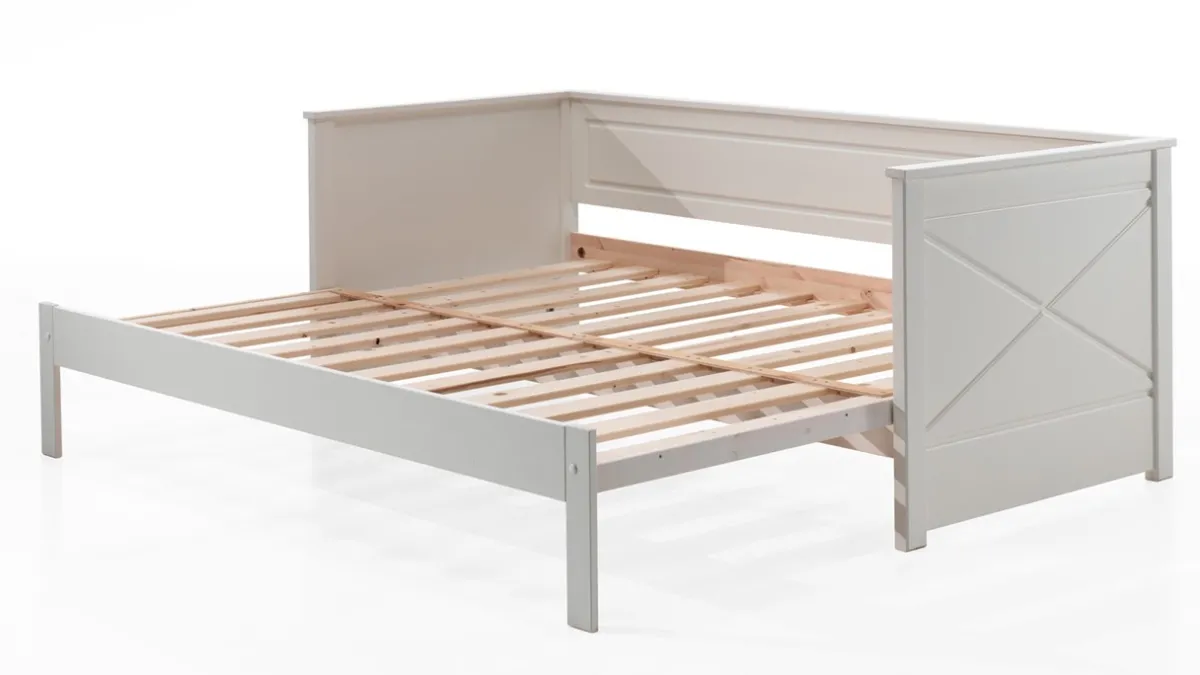 Best Vipack Bed paneel uitschuifbaar Pino wit