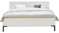 B Bright Bed Ragnar met hoofbord hout wit
