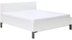 B Bright Bed Ragnar met hoofbord hout wit