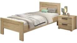 Online Vipack Bed Sam met nachtkast eik