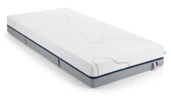 New Karlsson Bed Sky met lattenbodems Bossflex 400 en B Bright Gold Coolmax matrassen eiken honing