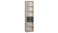 Online Maxi Boekenkast Pep eiken/donkergrijs