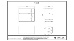 Online Vipack Boekenkast voor halfhoogslaper Pino/Scott wit