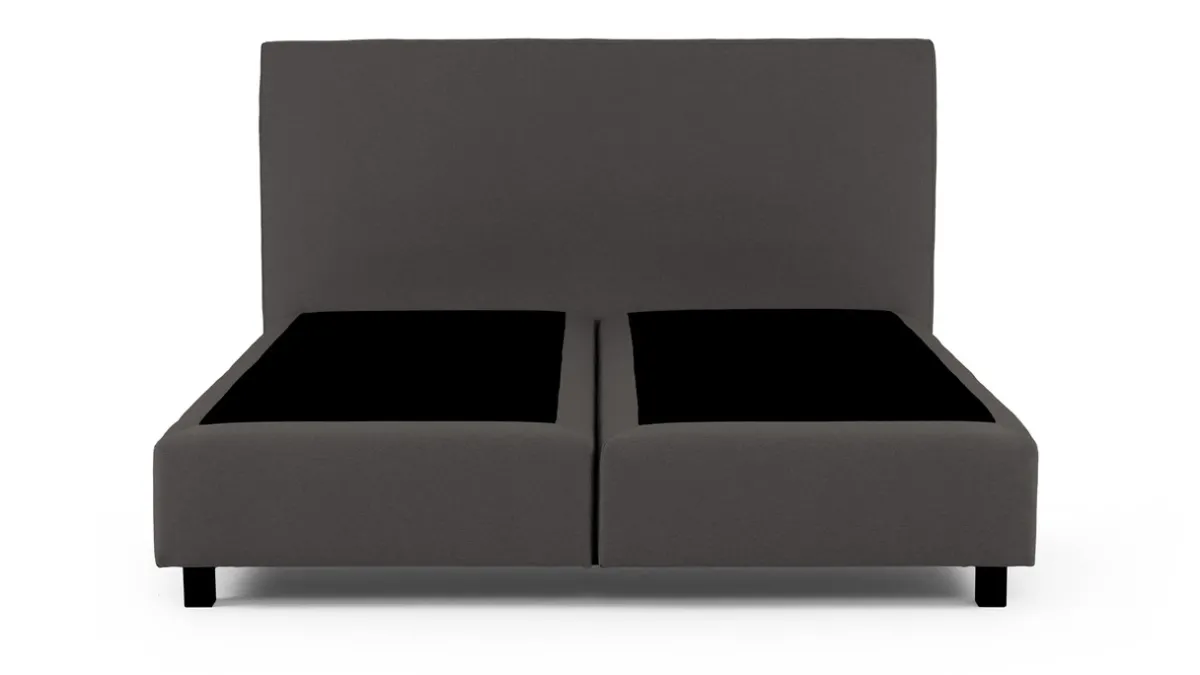 Outlet Karlsson Boxspring Autentik Kurbat zonder matras anthracite