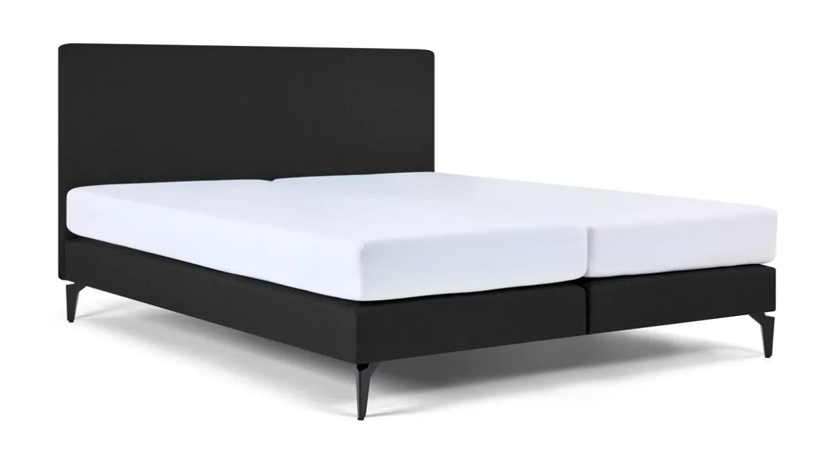 Best Maxi Boxspring Cisano met Silver Pocket Deluxe Foam matras dark grey