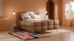 Outlet B Bright Boxspring Crystal - Soft touch mocha mousse