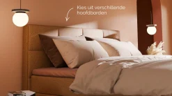 Outlet B Bright Boxspring Crystal - Soft touch mocha mousse