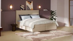 Hot B Bright Boxspring Emerald - Linen touch beige