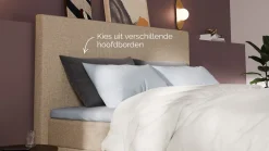 Hot B Bright Boxspring Emerald - Linen touch beige