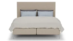 New B Bright Boxspring Emerald met Silver Pocket Deluxe Foam matras beige