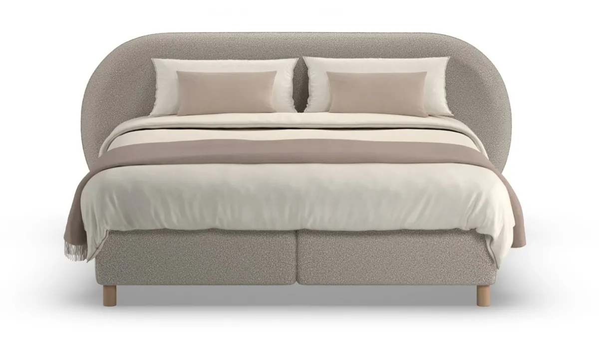 Sale Karlsson Boxspring Flow met Kårlsson Excellence matras - Wool look natural